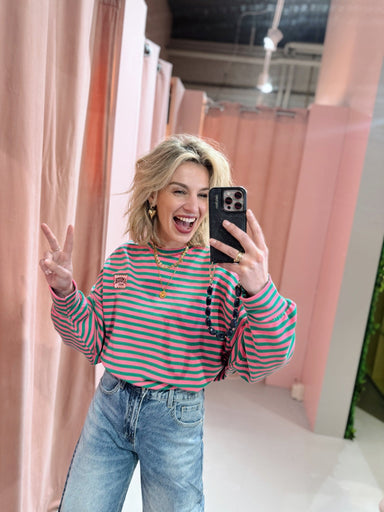 Davina Longsleeve - Zeegroen