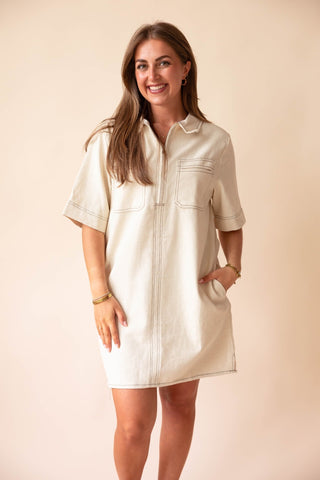 Deborah Dress - Ecru