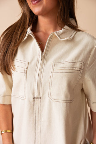 Deborah Dress - Ecru