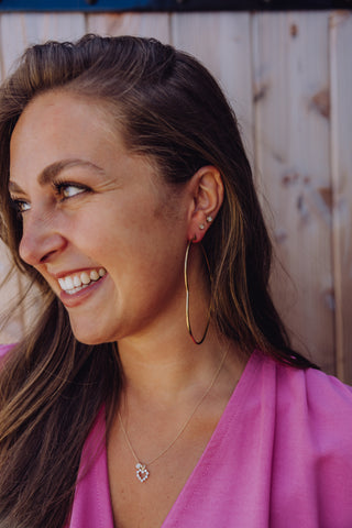 Big Heart Hoop Earrings - Goud