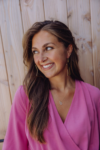 Big Star Hoop Earrings - Goud