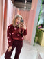 Ditte Heart Knit - Bordeaux