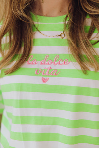 Dolce Vita Tee - Neon Groen