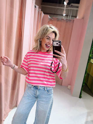 Dolce Vita Tee - Neon Roze