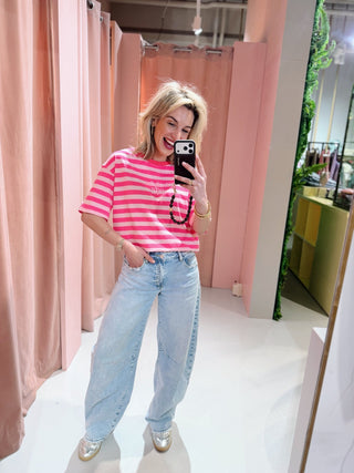 Dolce Vita Tee - Neon Roze