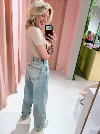 Donna High Relaxed Jeans - Drift Light Used