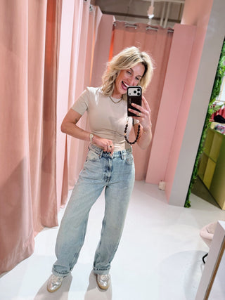 Donna High Relaxed Jeans - Drift Light Used