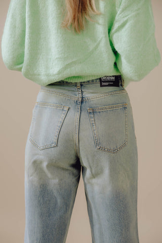 Donna High Relaxed Jeans - Stream Sky Aged