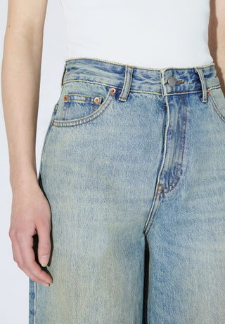 Donna High Relaxed Jeans - Stream Sky Aged