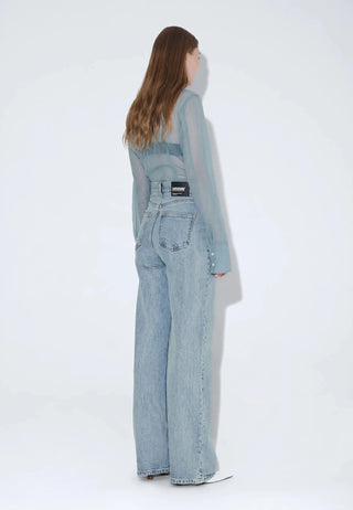 Echo High Straight Jeans - Bay Light Retro Dirt
