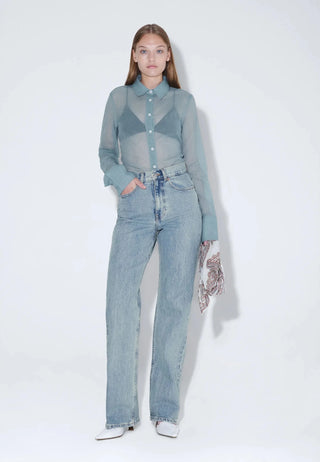 Echo High Straight Jeans - Bay Light Retro Dirt