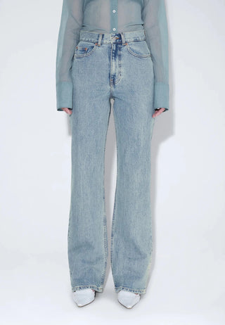 Echo High Straight Jeans - Bay Light Retro Dirt