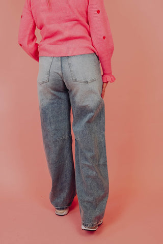 Esmee Barrel Jeans - Medium Blue