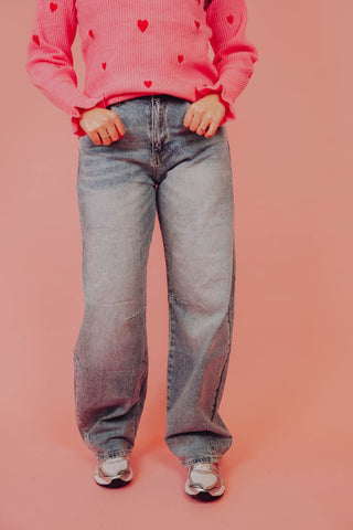 Esmee Barrel Jeans - Medium Blue