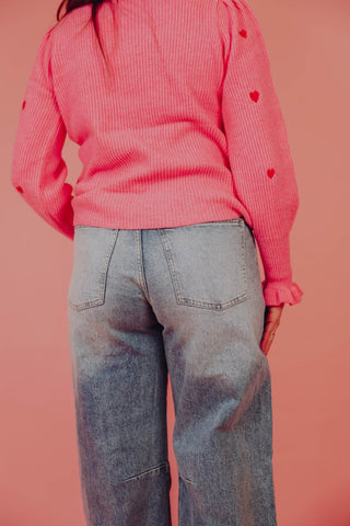 Esmee Barrel Jeans - Medium Blue