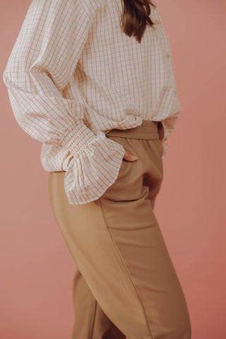 Evie PU Pants - Camel