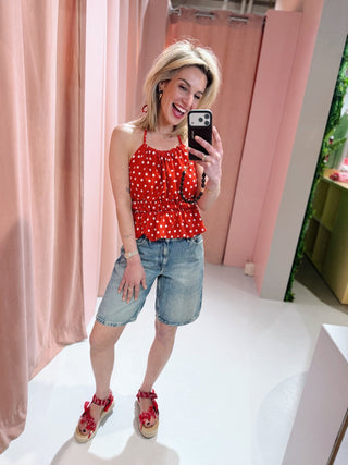 Evy Dot Top - Rood