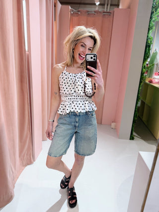 Evy Dot Top - Wit