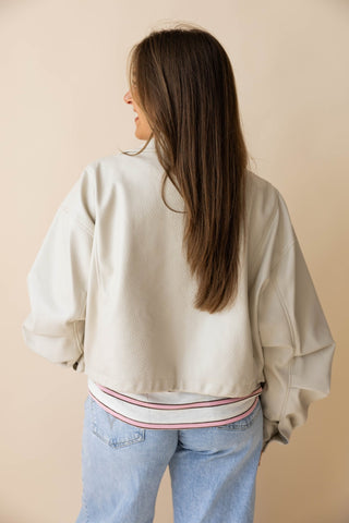 Evy PU Jacket - Beige