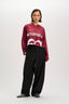 Fanny Cropped Hockey Shirt - Bordeaux