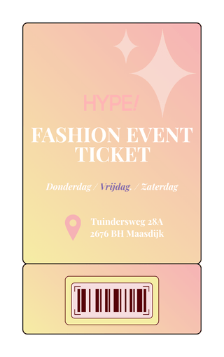 Fashion Event Ticket - Vrijdag 17 april