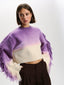 Grace Fringe Sweater - Paars