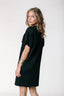 Hannah Balloon Sleeve Dress - Zwart
