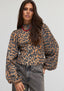 Floor Longsleeve Blouse - Leopard