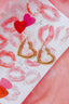 Heart Hoop Earrings - Goud