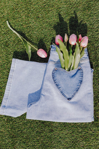 Heart Pocket Jeans - Blauw