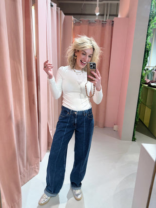 Hill Low Relaxed Jeans - Haze Mid Retro Crease