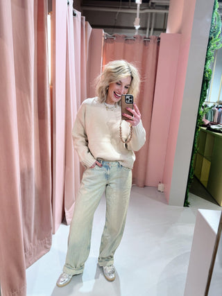 Hill Low Relaxed Jeans - Stream Light Sand