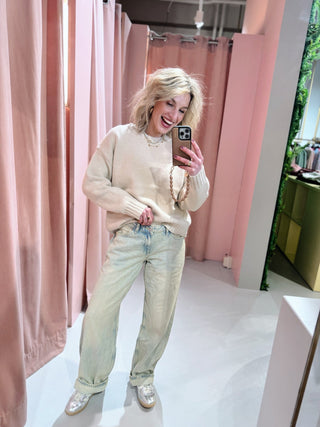 Hill Low Relaxed Jeans - Stream Light Sand