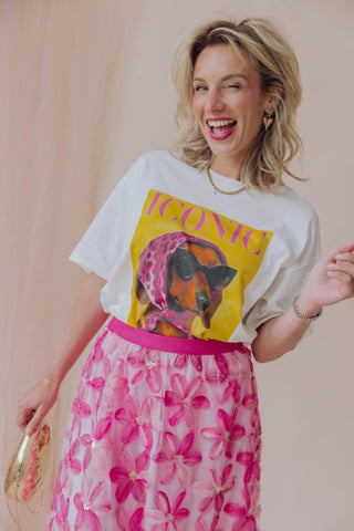 Iconic Dog Tee - Wit