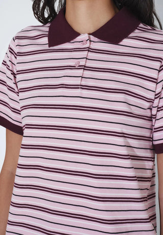 Jade SS Polo - Pink Stripe