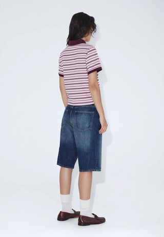 Jade SS Polo - Pink Stripe