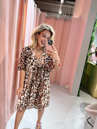 Janne Dress - Big Leopard