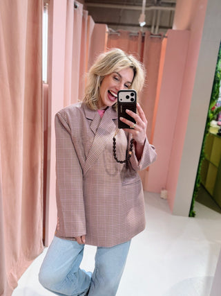 Jasmijn Blazer - Roze Ruit