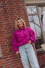 Eilish Teddy Sweater - Magenta