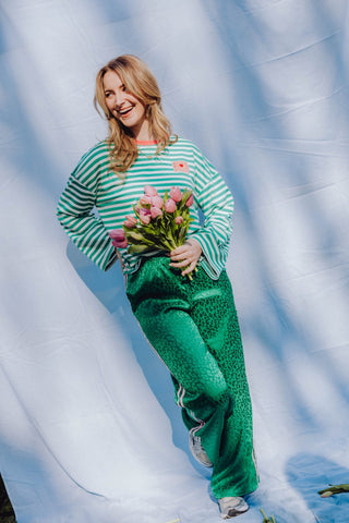 Jessica Satin Pants - Groen