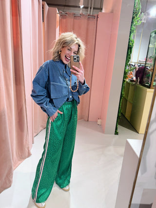 Jessica Satin Pants - Groen