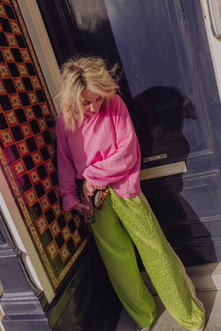 Jessica Satin Pants - Lime