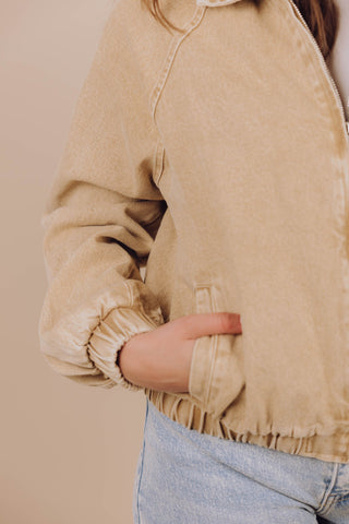 Kaitlyn Bomber - Beige