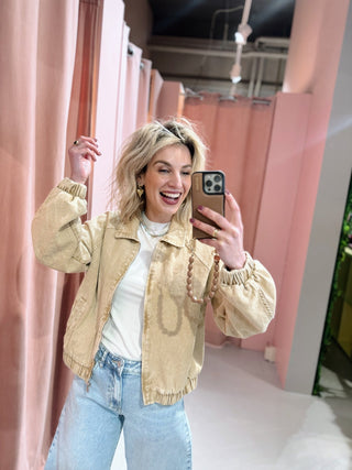 Kaitlyn Bomber - Beige