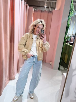 Kaitlyn Bomber - Beige