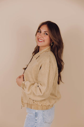 Kaitlyn Bomber - Beige