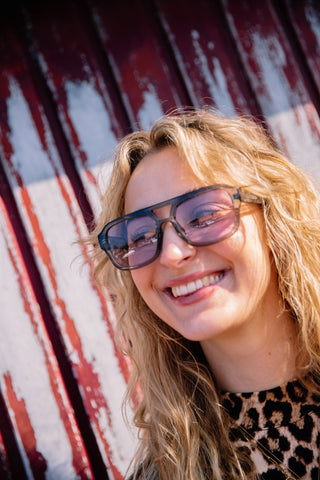 Kaya Sunglasses - Grey Transparent