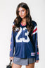 Kayla Football T-Shirt - Navy