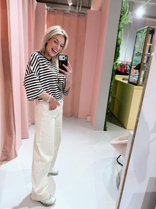 Kelly Barrel Jeans - Beige