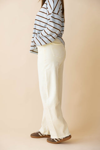 Kelly Barrel Jeans - Butter Yellow